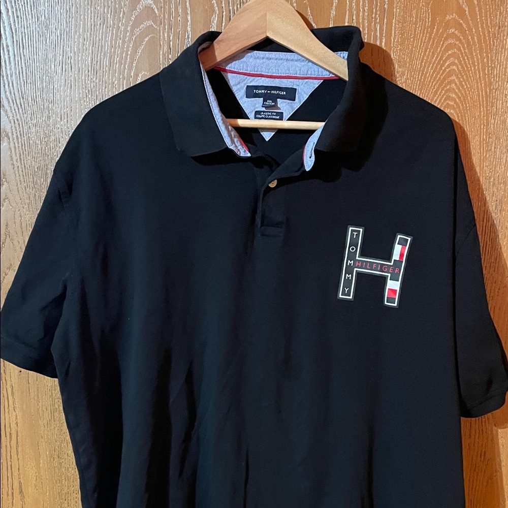 Tommy Hilfiger Black Polo with Logo